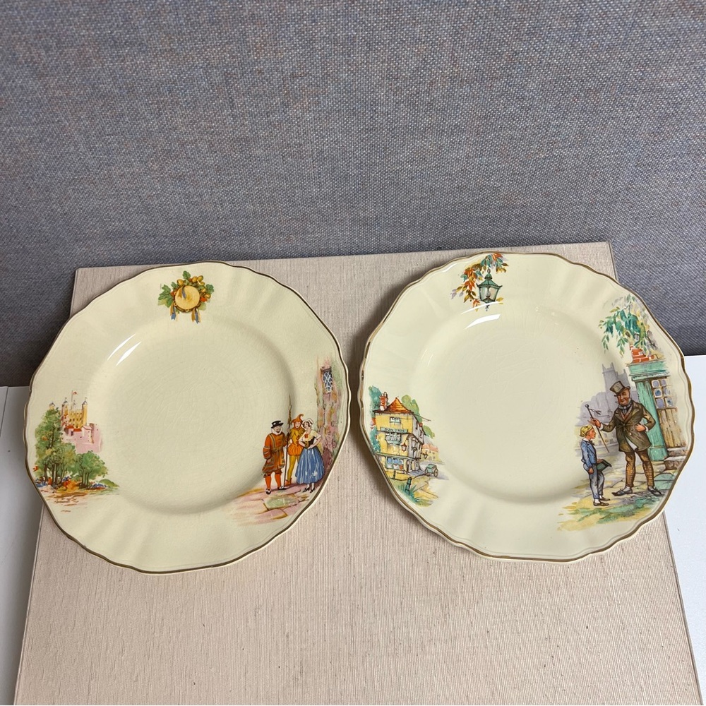 J & G Meakin Sunshine England Round Plate, Set of 2